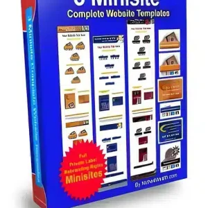 eCover representing 3 Minisite : Complete Website Templates with Private Label Rights