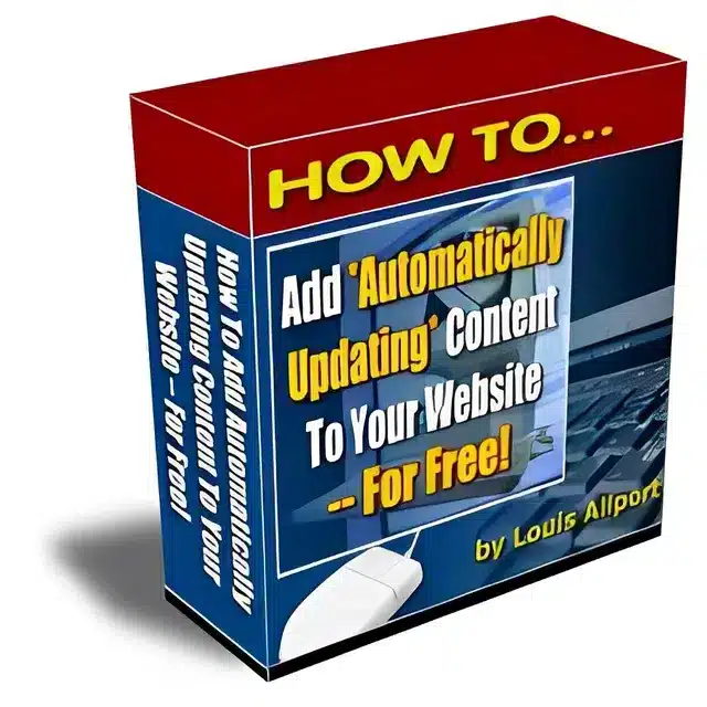 eCover representing Add Automatically Updating Content To Your Website with Personal Use Rights