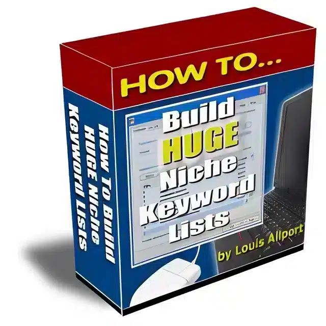 eCover representing How To Build HUGE Niche Keyword Lists Videos, Tutorials & Courses with Personal Use Rights